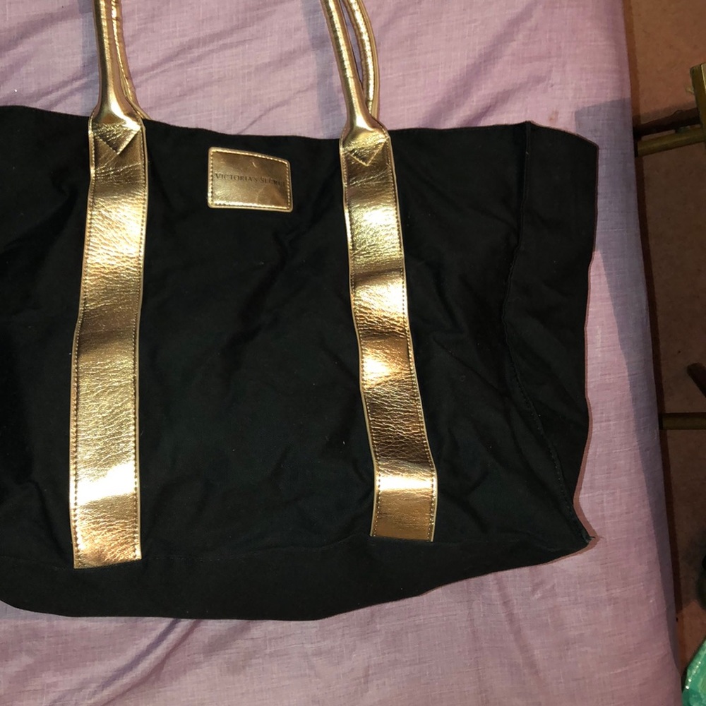 Rose gold Victoria’s Secret overnight Tote